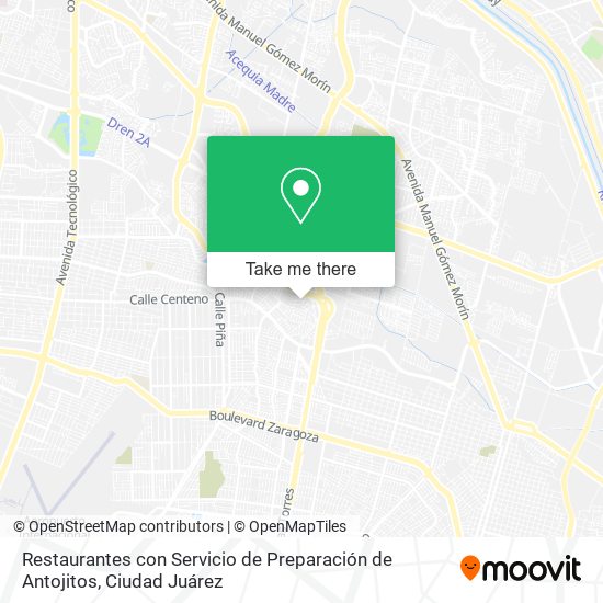 Restaurantes con Servicio de Preparación de Antojitos map