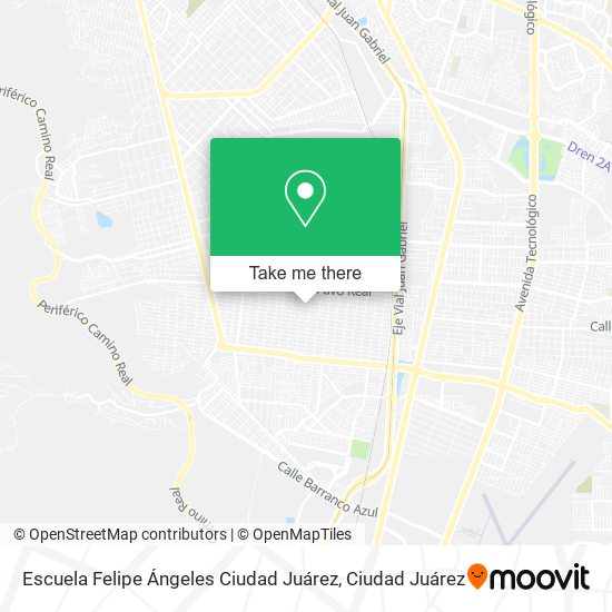 Mapa de Escuela Felipe Ángeles Ciudad Juárez