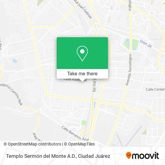 Mapa de Templo Sermón del Monte A.D.