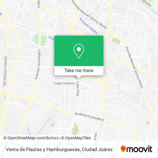 Venta de Flautas y Hamburguesas map