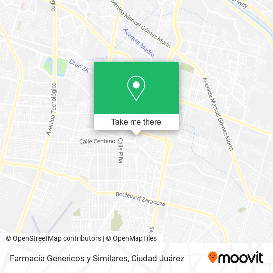 Mapa de Farmacia Genericos y Similares