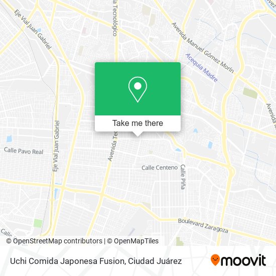 Mapa de Uchi Comida Japonesa Fusion