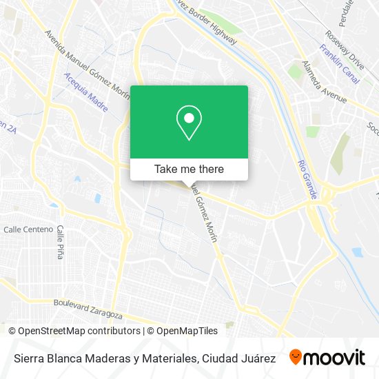 Sierra Blanca Maderas y Materiales map