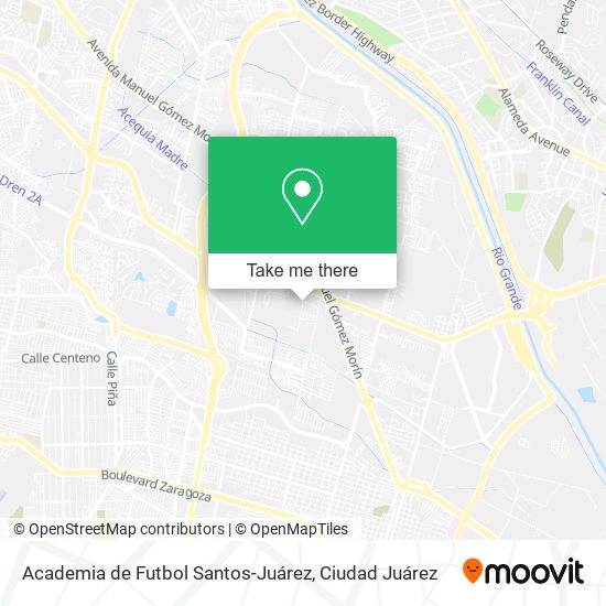 Mapa de Academia de Futbol Santos-Juárez