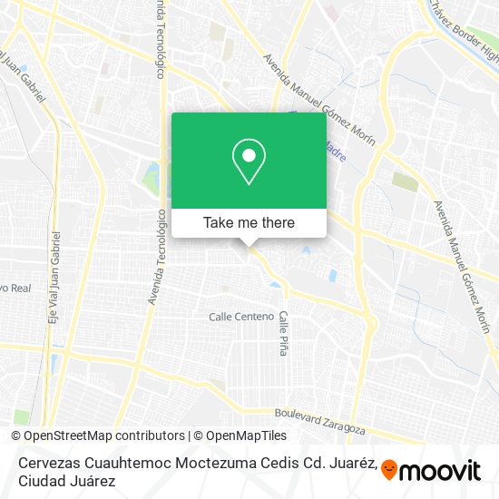 Cervezas Cuauhtemoc Moctezuma Cedis Cd. Juaréz map