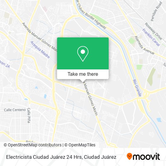 Mapa de Electricista Ciudad Juárez 24 Hrs