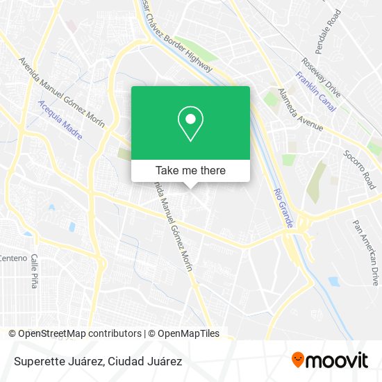 Superette Juárez map