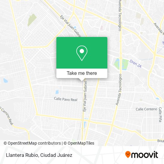 Llantera Rubio map