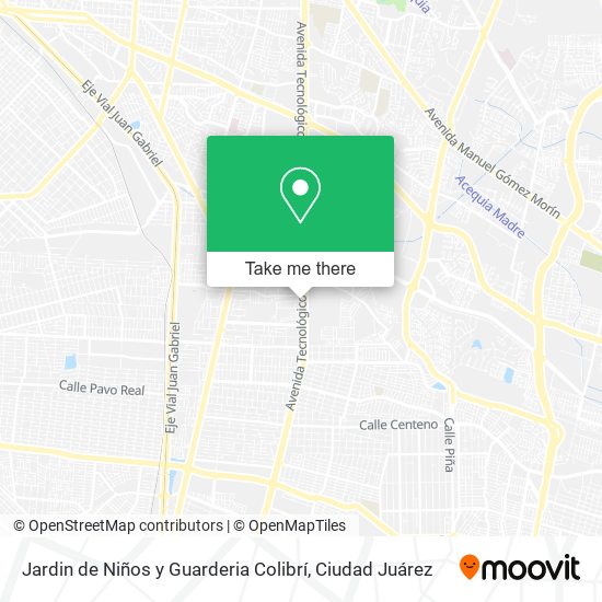 Jardin de Niños y Guarderia Colibrí map