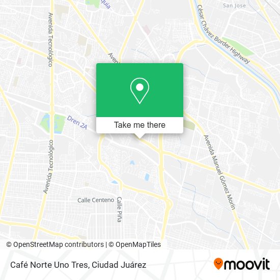 Mapa de Café Norte Uno Tres