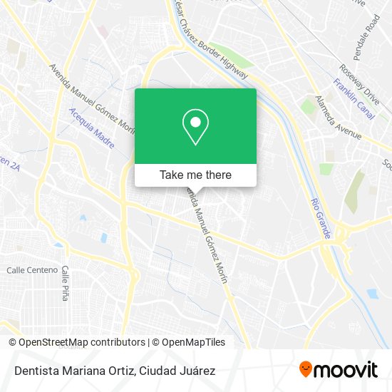 Mapa de Dentista Mariana Ortiz
