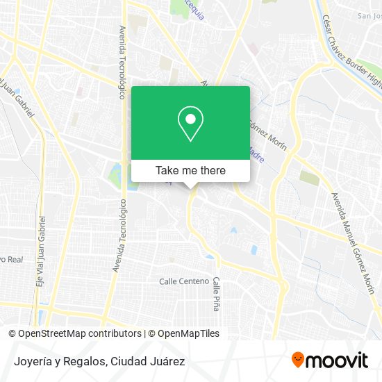 Mapa de Joyería y Regalos
