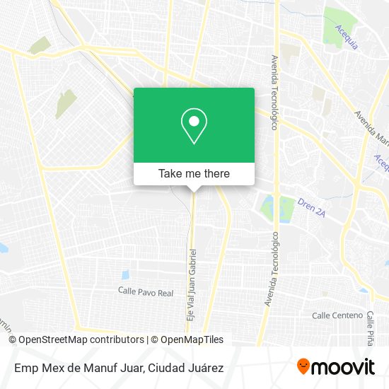 Mapa de Emp Mex de Manuf Juar