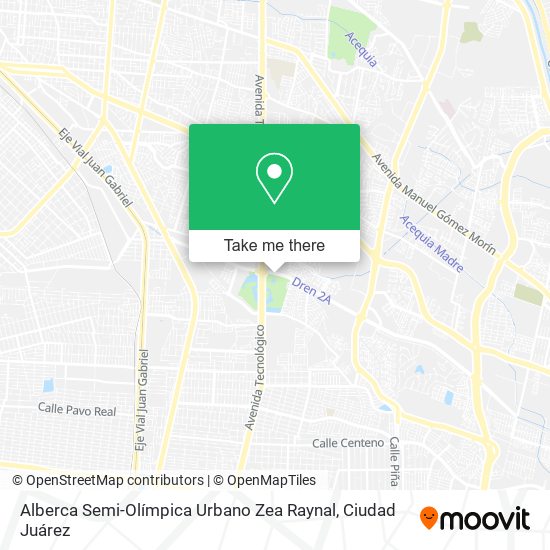 Alberca Semi-Olímpica Urbano Zea Raynal map