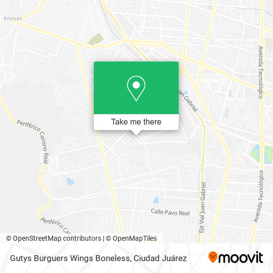 Gutys Burguers Wings Boneless map