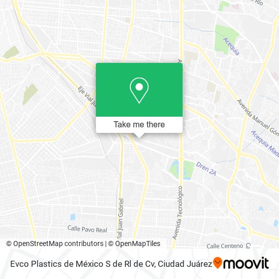 Mapa de Evco Plastics de México S de Rl de Cv