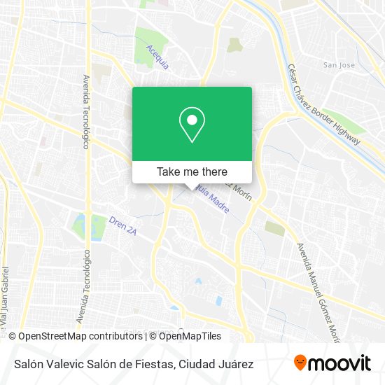 Mapa de Salón Valevic Salón de Fiestas