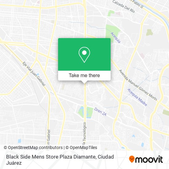 Black Side Mens Store Plaza Diamante map