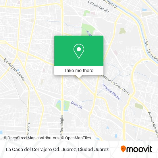 La Casa del Cerrajero Cd. Juárez map