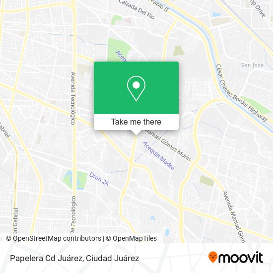 Papelera Cd Juárez map