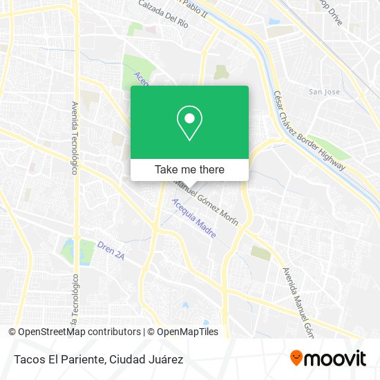 Tacos El Pariente map