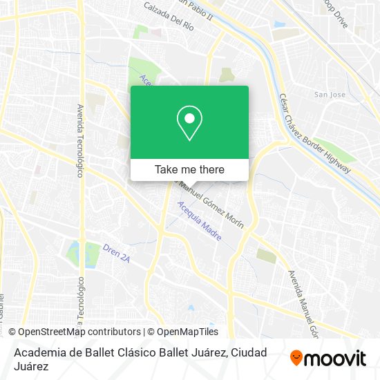 Academia de Ballet Clásico Ballet Juárez map