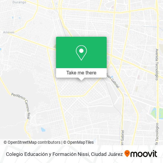 Mapa de Colegio Educación y Formación Nissi