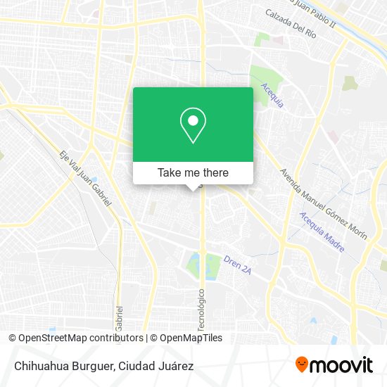 Mapa de Chihuahua Burguer