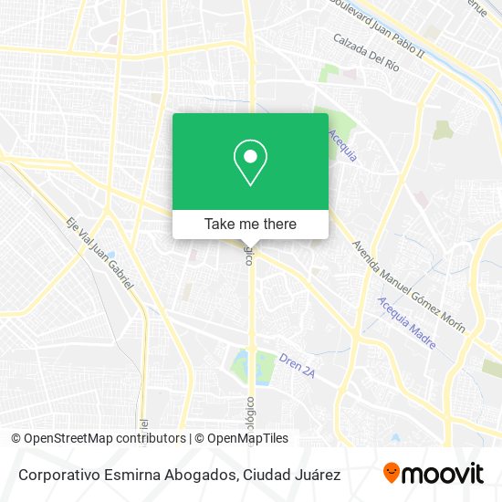 Mapa de Corporativo Esmirna Abogados
