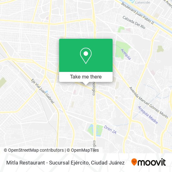 Mitla Restaurant - Sucursal Ejército map