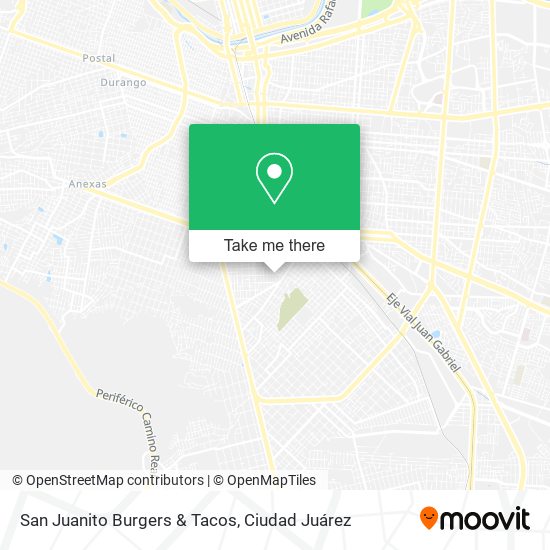 San Juanito Burgers & Tacos map