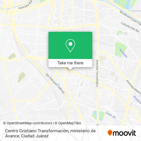 Centro Cristiano Transformación, ministerio de Avance map