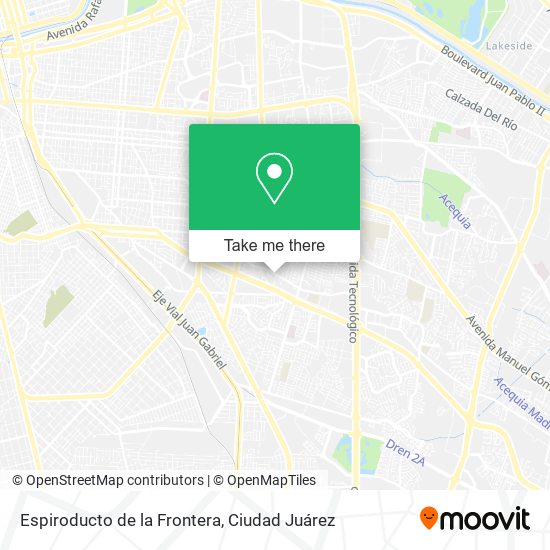 Mapa de Espiroducto de la Frontera