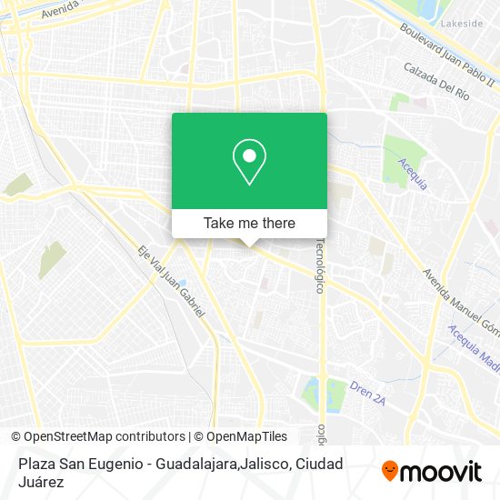 Plaza San Eugenio - Guadalajara,Jalisco map
