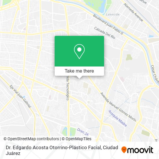 Mapa de Dr. Edgardo Acosta Otorrino-Plástico Facial