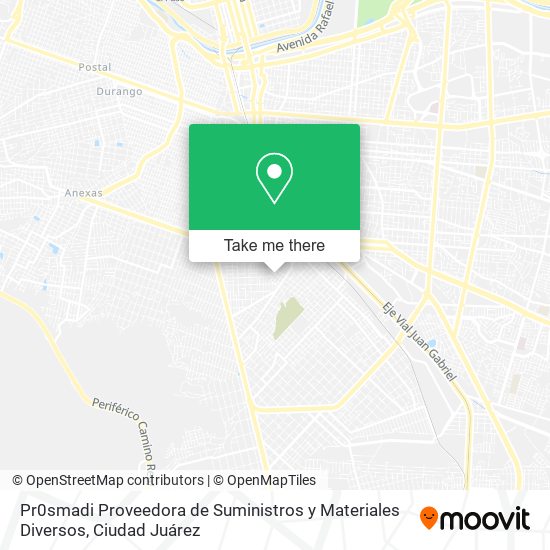 Pr0smadi Proveedora de Suministros y Materiales Diversos map