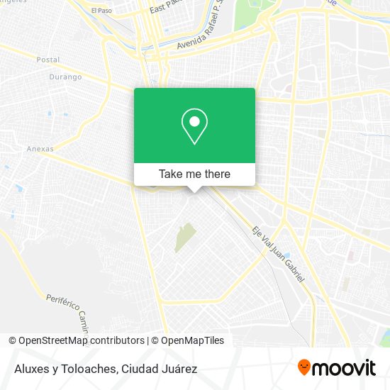 Aluxes y Toloaches map