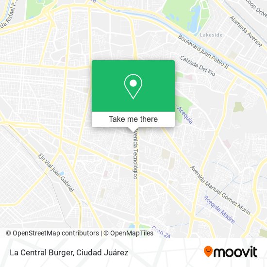 Mapa de La Central Burger