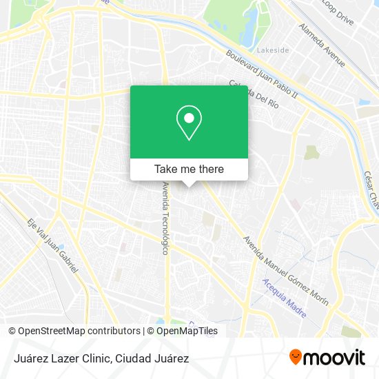 Juárez Lazer Clinic map