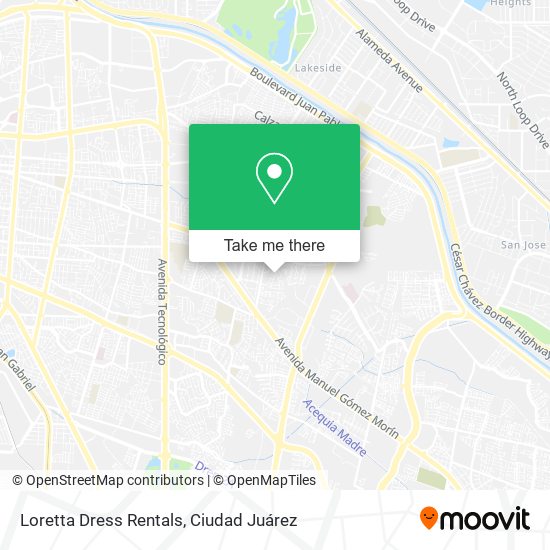 Loretta Dress Rentals map