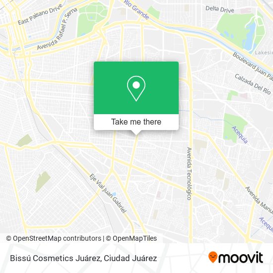 Mapa de Bissú Cosmetics Juárez