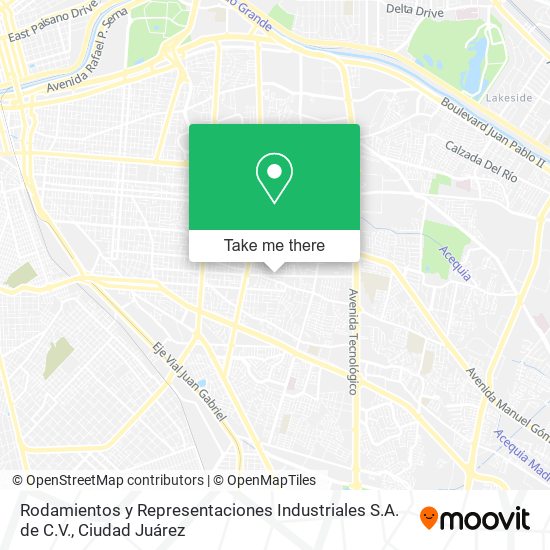 Rodamientos y Representaciones Industriales S.A. de C.V. map