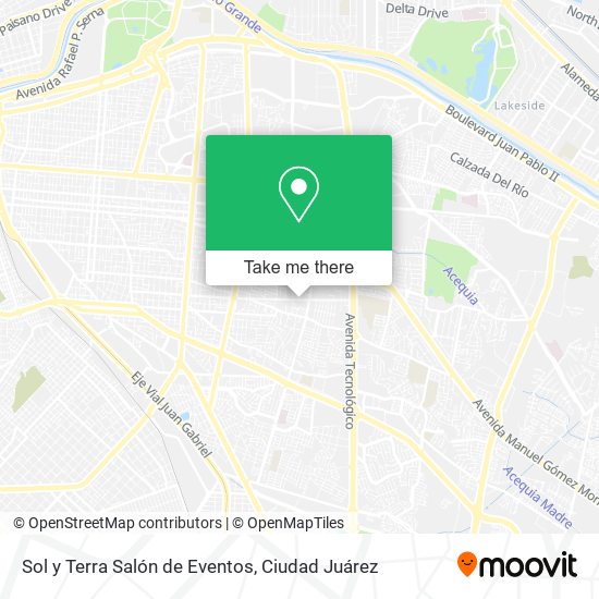 Mapa de Sol y Terra Salón de Eventos