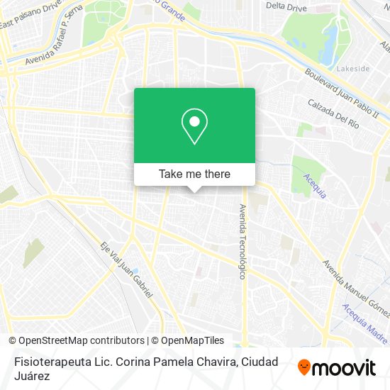 Fisioterapeuta Lic. Corina Pamela Chavira map