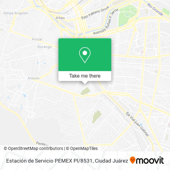 Mapa de Estación de Servicio PEMEX Pl / 8531