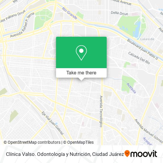 Clínica Valso. Odontología y Nutrición map