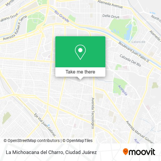 Mapa de La Michoacana del Charro