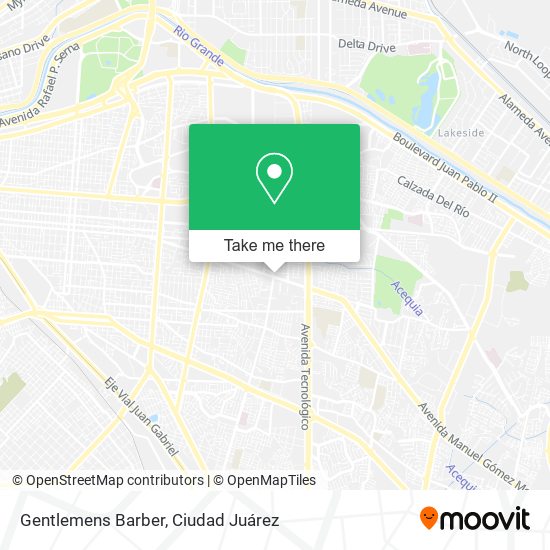 Gentlemens Barber map