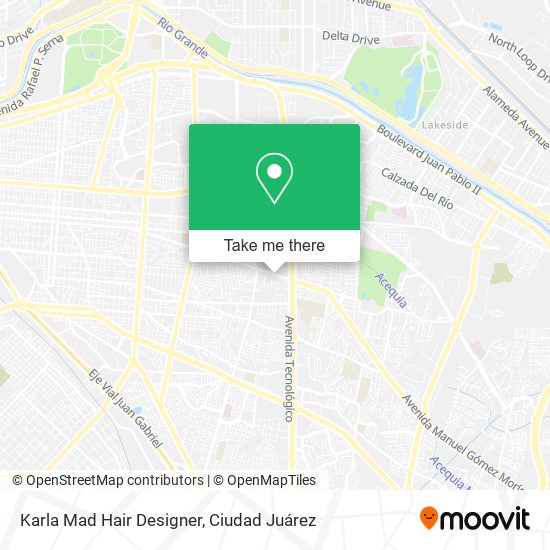 Karla Mad Hair Designer map