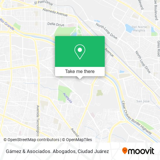 Mapa de Gámez & Asociados. Abogados